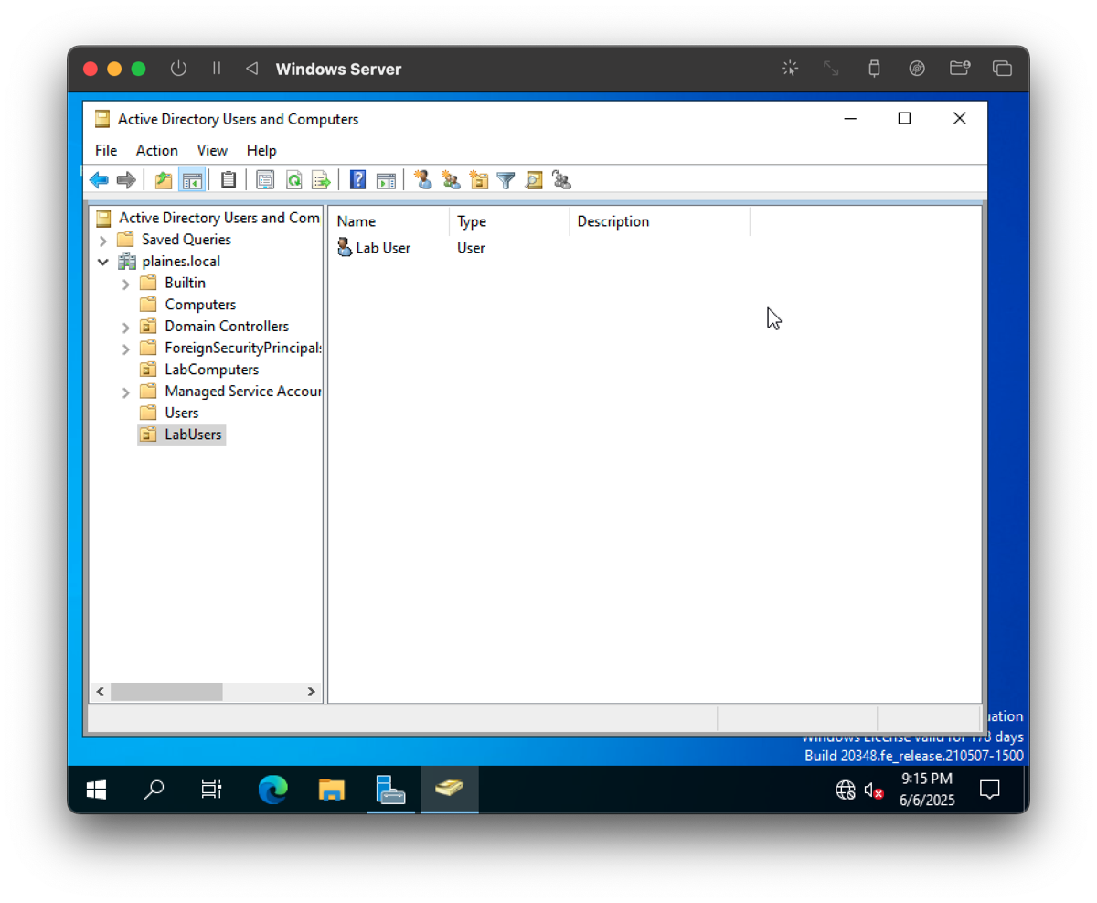 Moving client computer to LabUsers OU